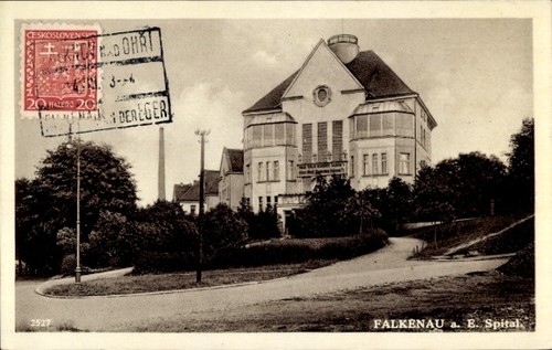 Sokolov falkenau der - ak,