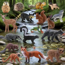 18PCS Dschungel Zoo Tiere