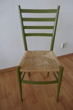 Stuhl mit Korbgeflecht, 70er Jahre, Design Gio Ponti