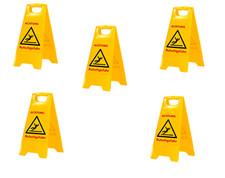 5 Stück Warnschild-Vorsicht Rutschgefahr-Vorsicht Glatt-Warnaufsteller Schild 