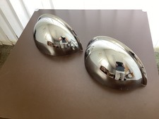 Art Deco Paar Wandlampen Bauhaus Stil Chrom Halbschalen
