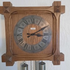 Wanduhr Pallas Heges Korpus Eiche Hell 33cm x 33cm Vintage