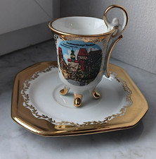 Sammeltasse / Mokkatasse Handarbeit 22 Karat Goldauflage Kleiber Manufaktur