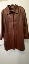 Damen vintage ledermantel - damen,