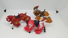 3x Ritterpferd von Papo rot /