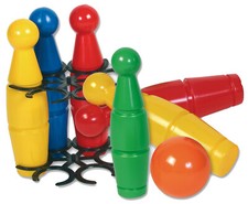 Dohany Kegel Bowling Spielset Klein 6 Kegel 1 Kugel Wurfspiel Kinderspielzeug