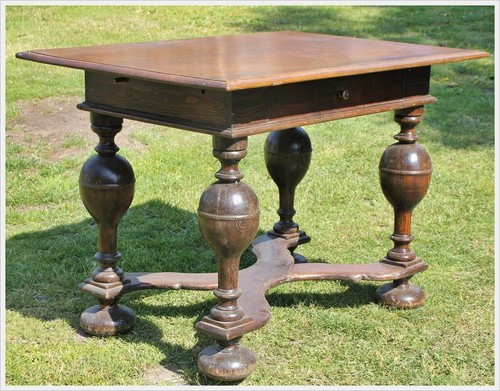 Barock tisch betaaltafel - tisch, eiche