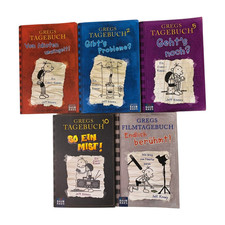 5x Gregs Tagebuch (Taschenbuch) - 1, 2, 5, 10 und Endlich Berühmt