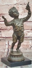 Bronze baby junge buchstütze - junge,