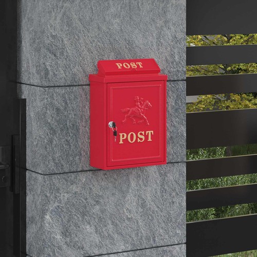 Wandmontierter briefkasten mit - wandmontierter,