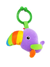 Plüschtier Papagei Vogel mit Rassel und Befestigung Baby & Säuglings - Spielzeug