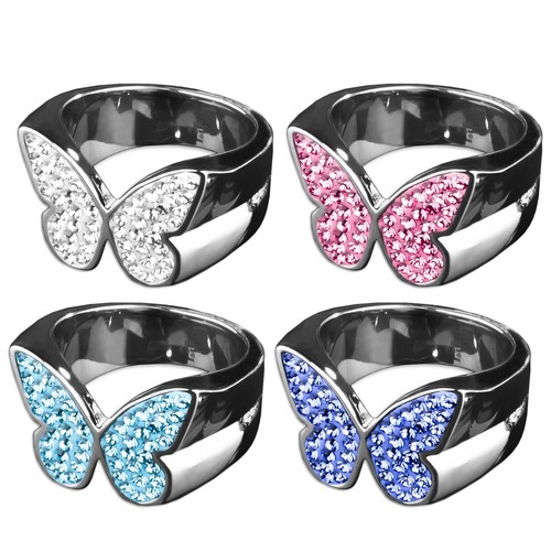 Edelstahl ring schmetterling - edelstahl,