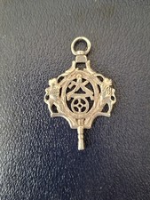 Freimaurer antiker Uhrenschlüssel Anhänger aus Silber