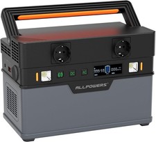 ALLPOWERS Tragbare Powerstation 606Wh 700W Solargenerator für Camping Notfall