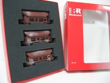 Rivarossi  3er Set Schwenkdachwagen umlackiert ,gealtert (2) zu DR EP IV 1:87 H0