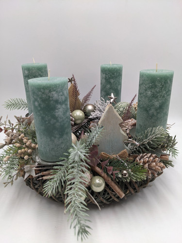 Adventskranz kugel stern - adventskranz,