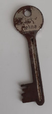 Alter Antiker Schlüssel  HEKNA  Blechschlüssel für Kassetten-Möbelschloss-Spind