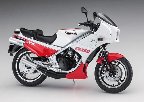 Kawasaki kr250 white - white/red, farbe