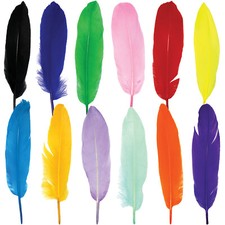120pcs Colorful Goose Feathers