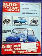 AMS Auto Motor Sport 10/1977  VW Käfer Cabrio, Monteverdi Safari, Simca 1308