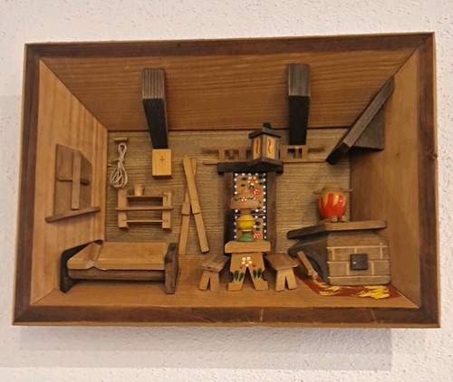Wandbild holz effekt - wandbild, 3d-effekt
