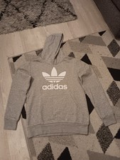 Jungen Sweathoodie Kapuzenpullover von Adidas neu, in hellgrau, in Größe 158