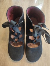 Stiefeletten, schwarz, rotes