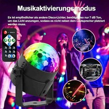2x LED RGB Bühnenbeleuchtung Discokugel Lichteffekt DJ Party Lampe drehbar