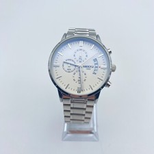 Uhr Stahl weißes Zifferblatt