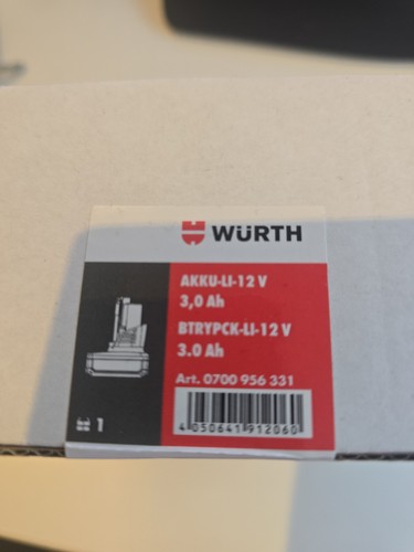 Würth 12v akku 3ah - würth,