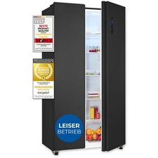 Exquisit Side-by-Side-Kühlschrank,  4-Sterne-Gefrieren, SBS546-040E inoxlook-az