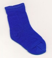 Socken für Puppen blau Sohlenlänge:  5,5 cm
