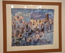 Ralf Westphal 1991 Sorano Toskana Kunstdruck Bild Italien