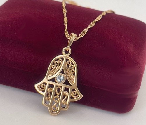 Luxus kette fatimas hand hamsa - kette,