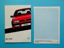 Prospekt / Katalog - VW Golf III - CL, GL, GT / GTD, GT Special, syncro - 08/93