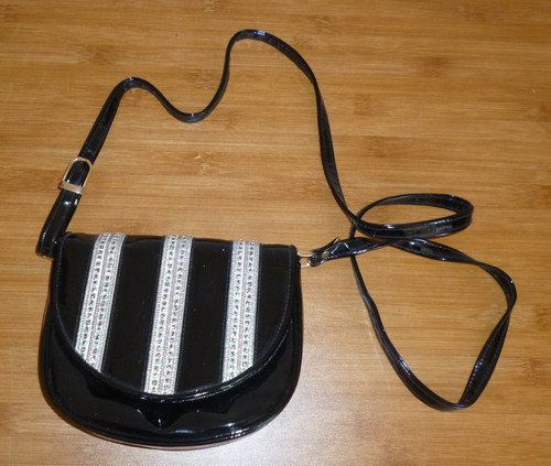 Schwarze damen handtasche - handtasche, /