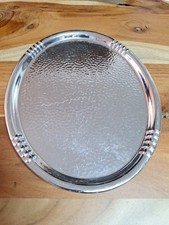 Ovales silbernes Tablett 36 cm x 28 cm Gebrauchsspuren 