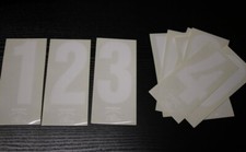 Weiße Startnummer-Aufkleber Kart Racing Leihkart