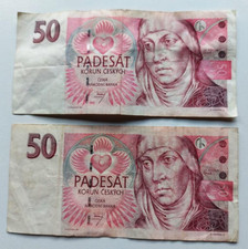 TSCHECHIEN-  50 KORUN, 2 alte