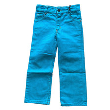 DDR veb Heiligenstadt Jeans Jeanshose Gr. 104 grün neutral Vintage retro