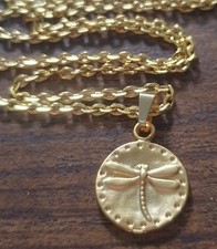 Libelle Dragonfly Anhänger Kette in gold