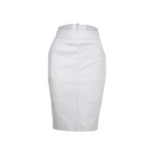 Lederrock, Größe: 42, Weiß