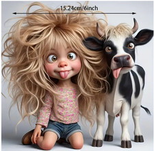 Aufkleber Lustiges Mädchen