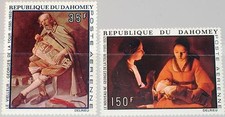 DAHOMEY 1972 503-04 C174-75 Paintings Gemälde Georges de la Tour Kunst Art MNH