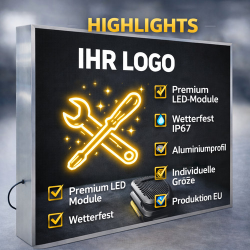 Led leuchtkasten werbung mit - leuchtkasten,