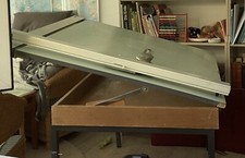 Architektenzeichentisch mit Zeichenmaschine von Kuhlmann Größe 1,50 m x 1,00 m