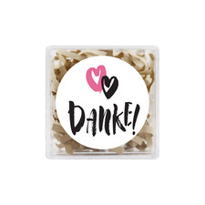 24x Danke Aufkleber 4cm -