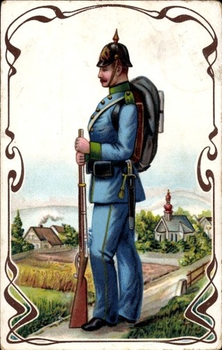 Litho deutscher soldat - litho,
