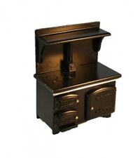 Puppenstube Miniatur - Holzherd Holzofen Kochstelle schwarz