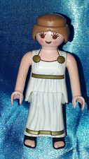 Playmobil Römerin Kleid weiß gold Haare braun Grundfigur top